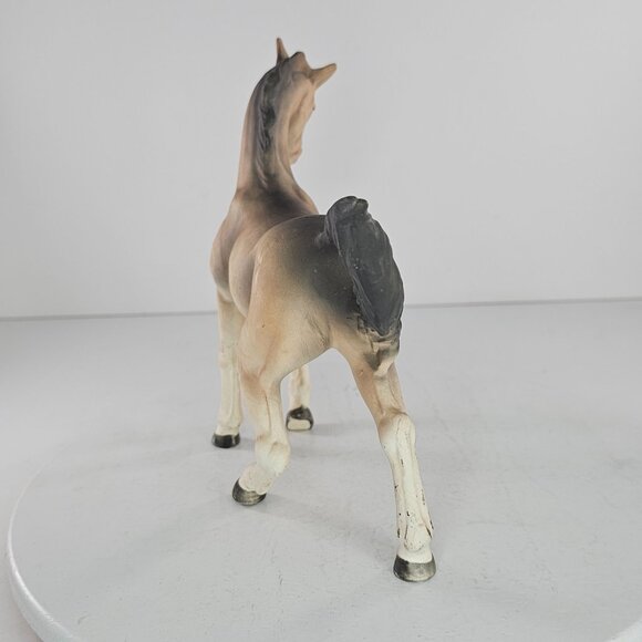 Vintage Ceramic Horse Figurine Japan Trotting Pony Bisque - Picture 7 of 8